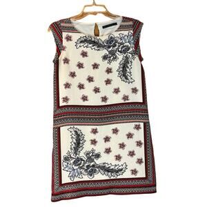 Women's Zara Trafaluc Floral Mini Sheath Dress Cap Sleeve Size Small, EUC